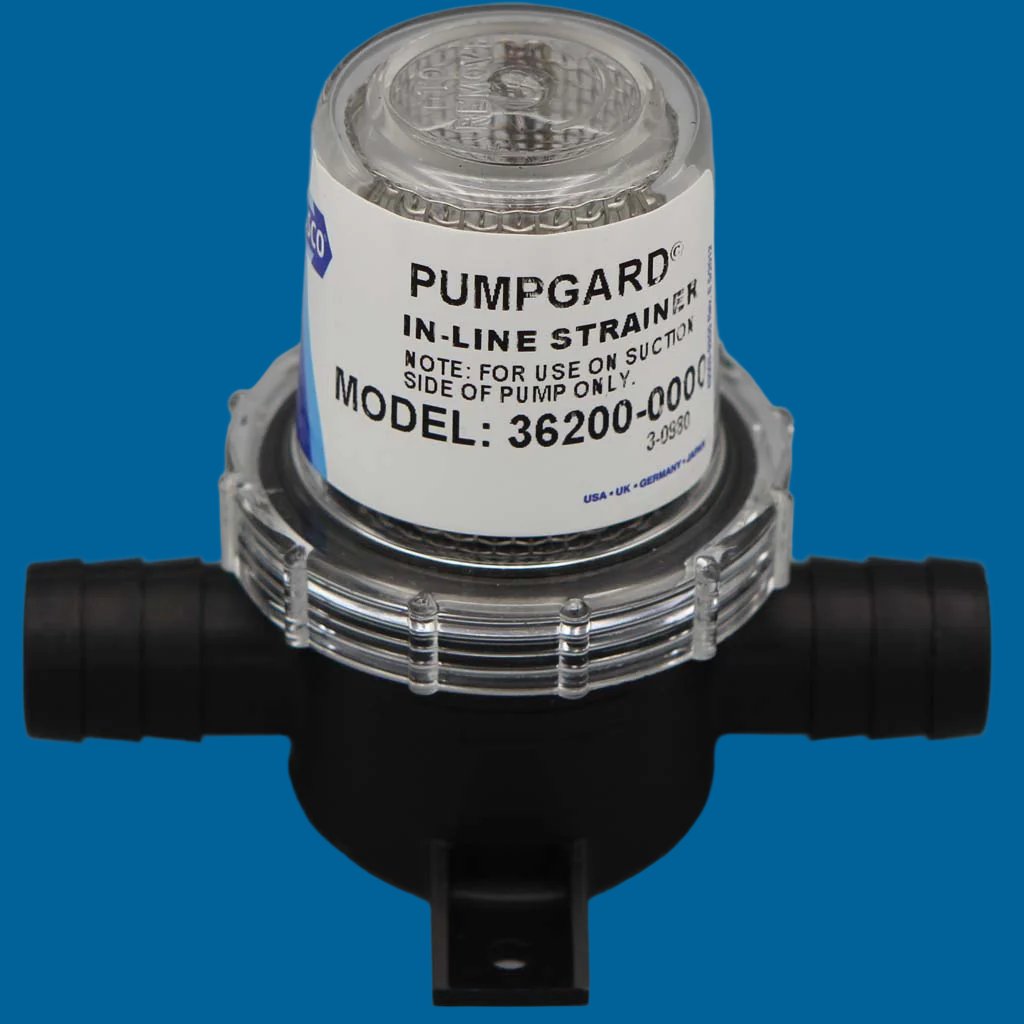 Jabsco In-Line Strainer for Commoderizer Style A. Model 36200-0000.